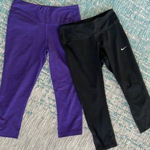 Nike Dri-Fit Workout Capris Both Size Medium Perfect Condition